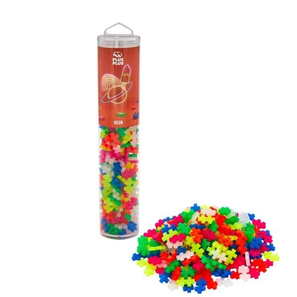 Plus-Plus Steckbausteine Tube Neon Mix 240 Teile
