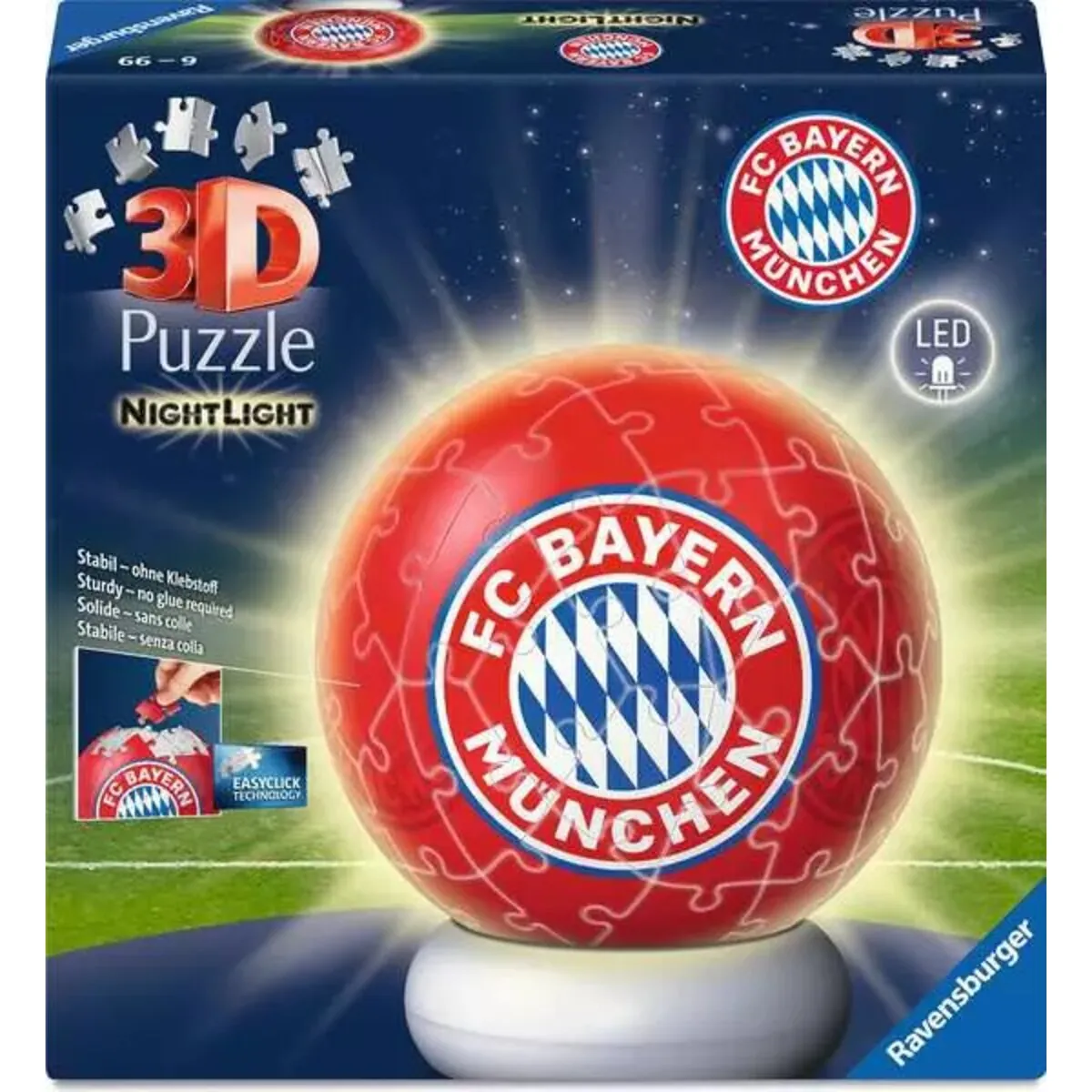 Ravensburger 12008056 3D Puzzle-Ball Nachtlicht FC Bayern München