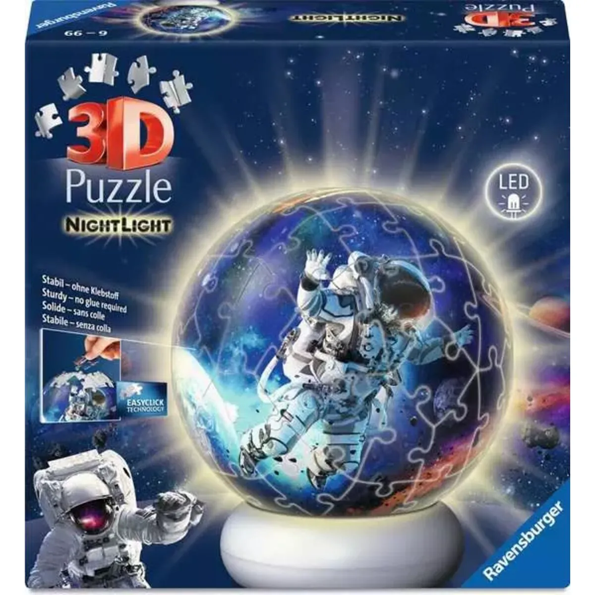 Ravensburger 12008058 3D Puzzle-Ball Nachtlicht Astronauten