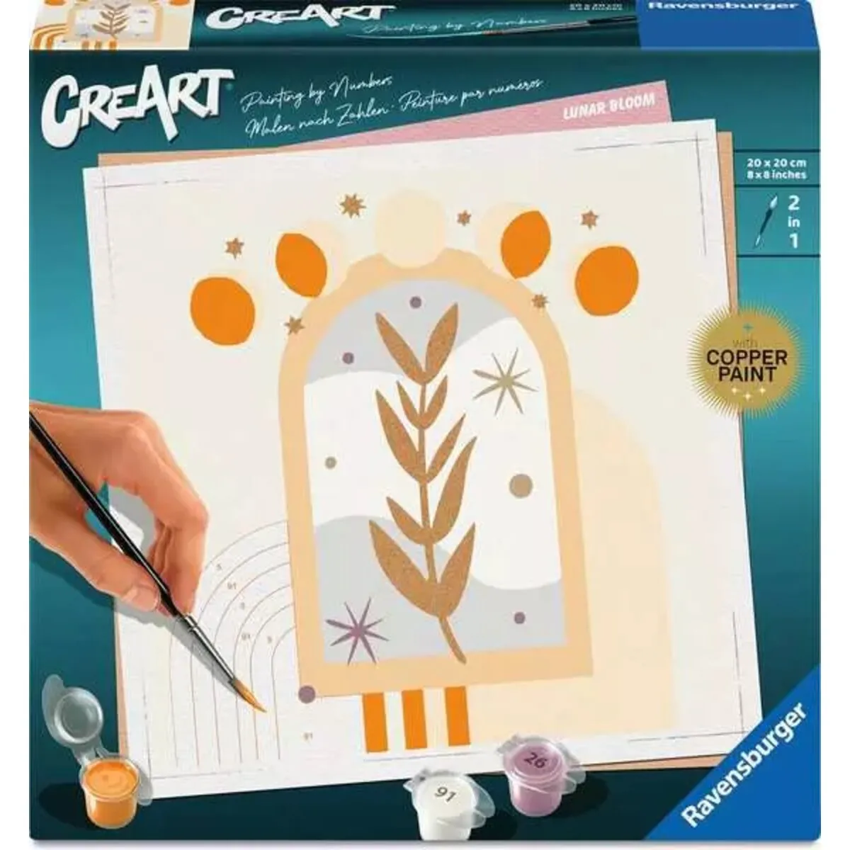 Ravensburger 12023143 CreArt Malen nach Zahlen Adults Trend Mondblüte