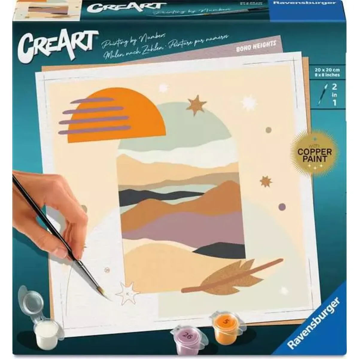 Ravensburger 12023144 CreArt Malen nach Zahlen Adults Trend Boho