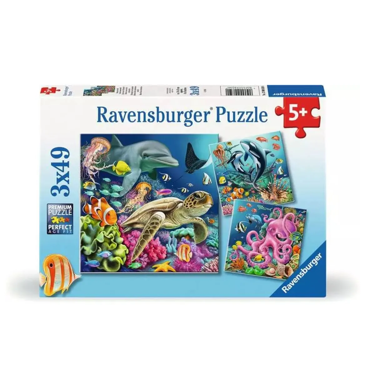 Ravensburger Puzzle - Bezaubernde Unterwasserwelt, 3x49 Teile