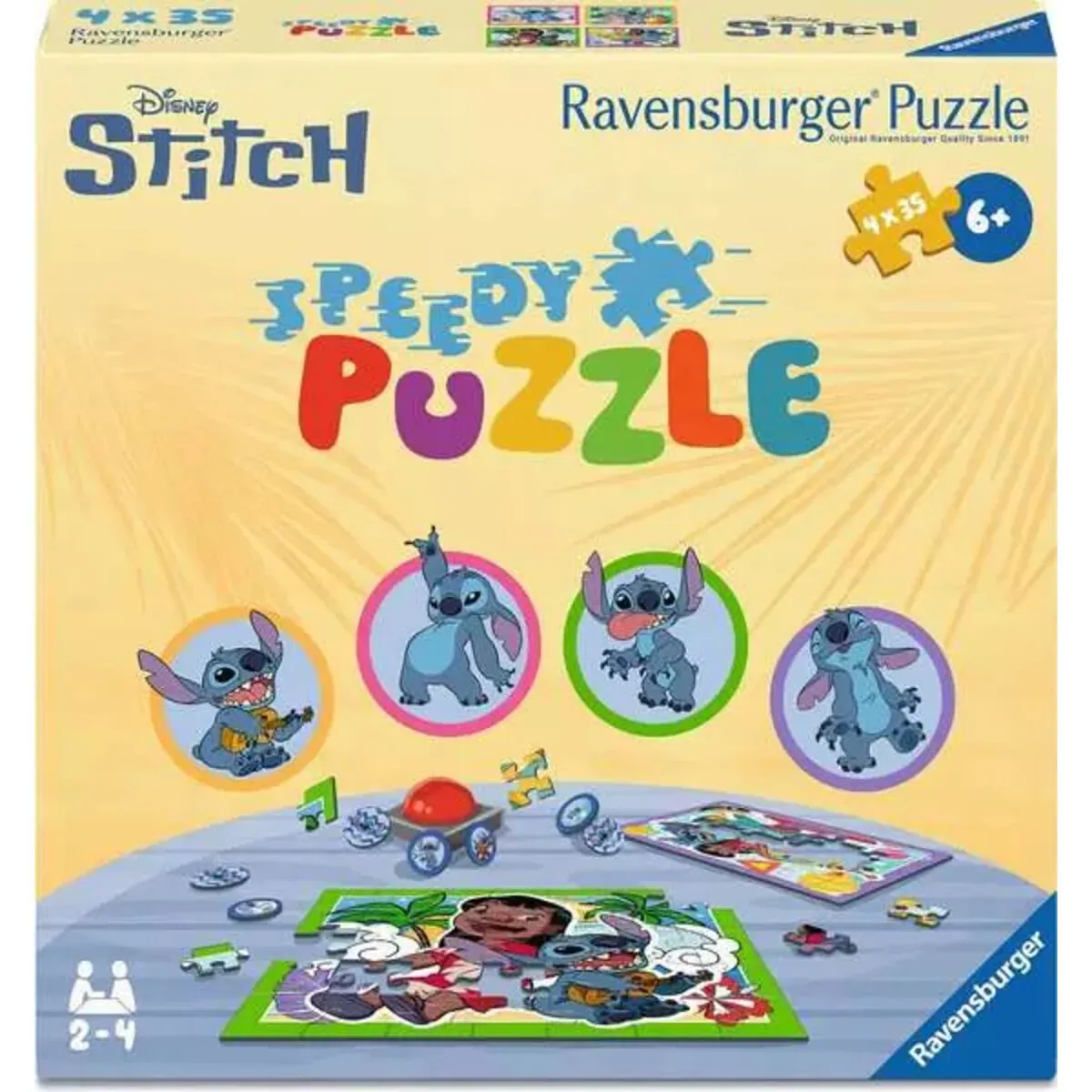 Ravensburger Kinderpuzzle 4 x 35 Teile Disney Stitch Speedy