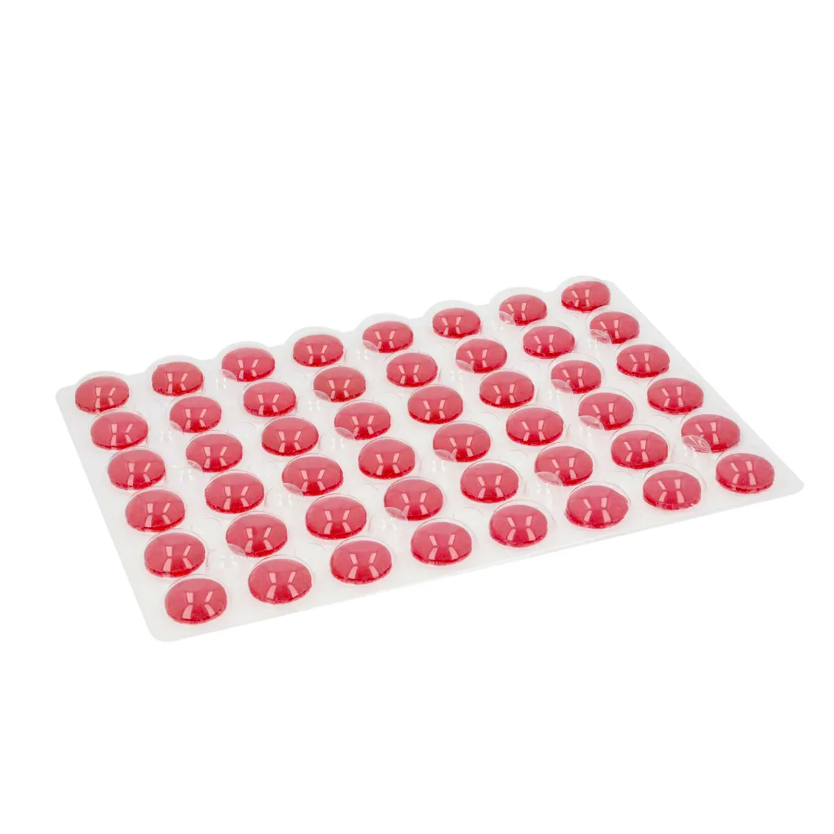 Macaron Halbschalen 48 Stück rot / rosa
