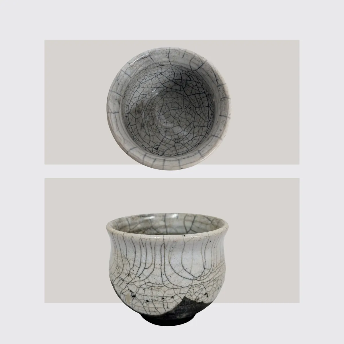 Raku Teeschale Weiß