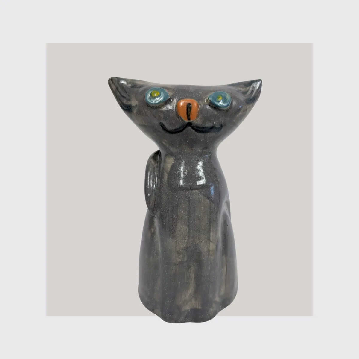 Katze Grau Blaue Augen