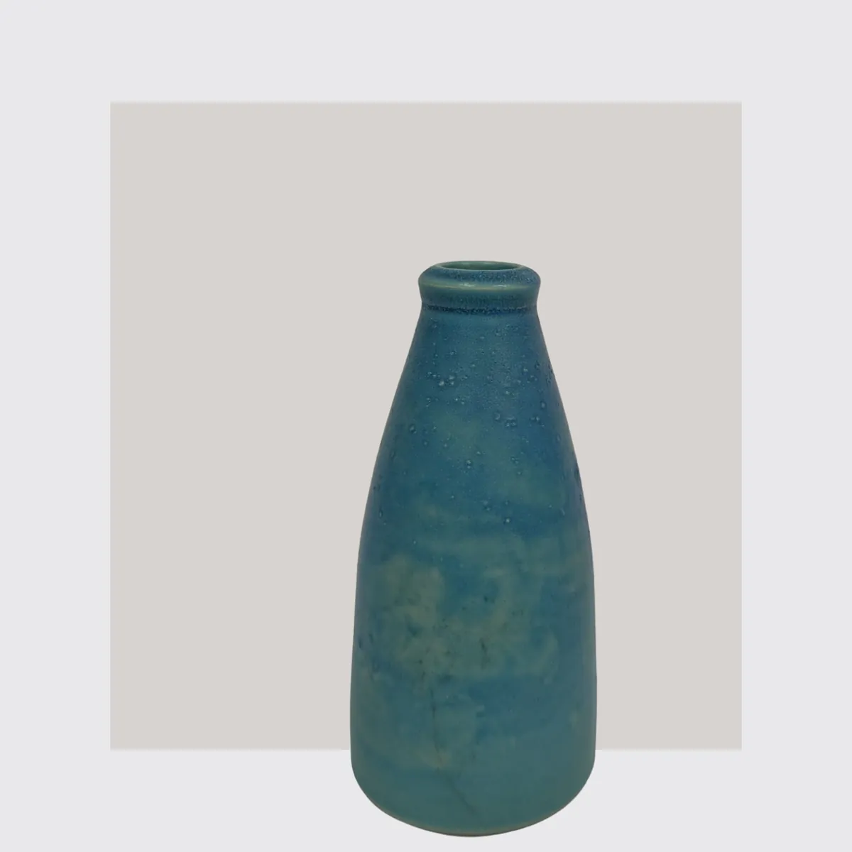 Vase Steinzeug Türkis