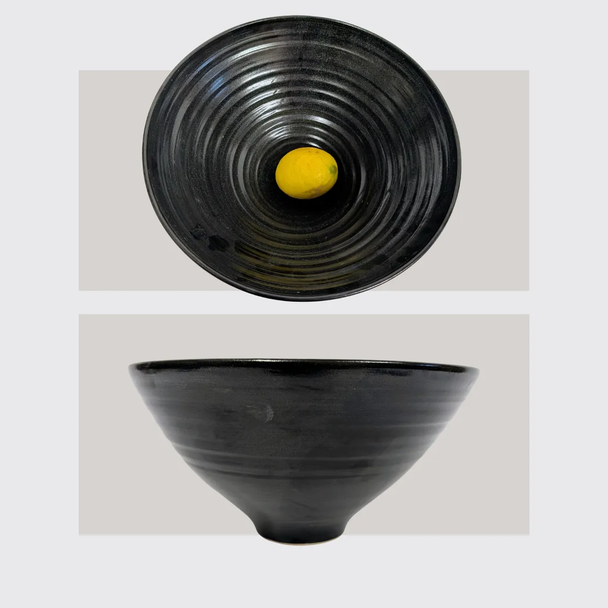Große Schwarze Salatschüssel