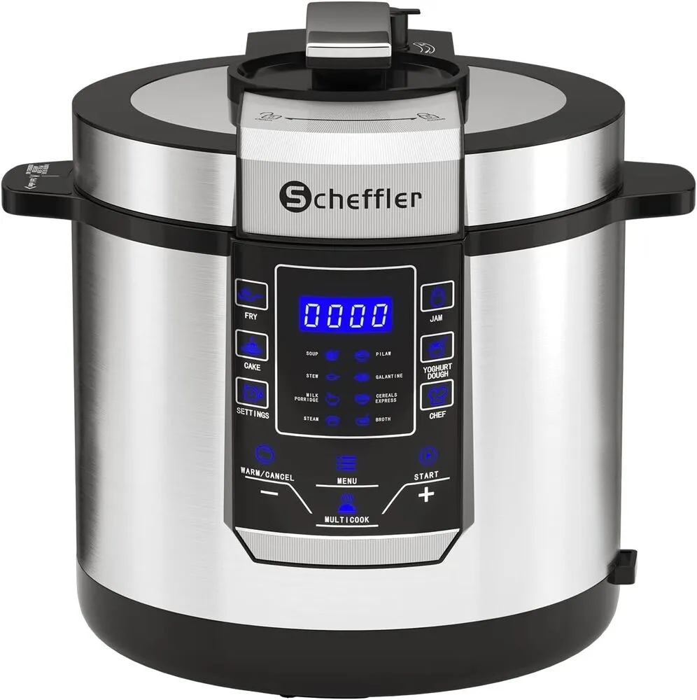 Multikocher 6L 1000W Edelstahl Reiskocher Schnellkochtopf Dampfgarer Reis