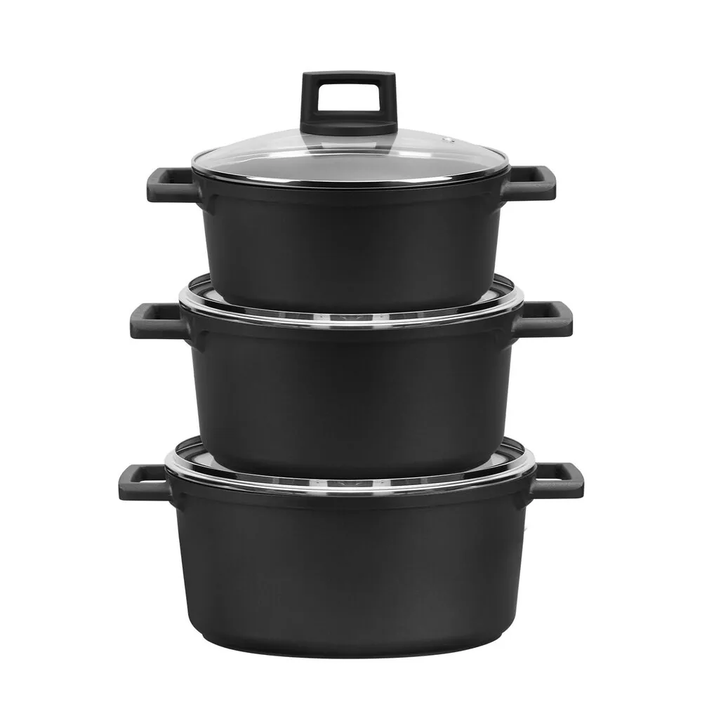 Induktions Topfset 20&24&28cm Kochtopf Antihaftbeschichtung für alle Herdarten