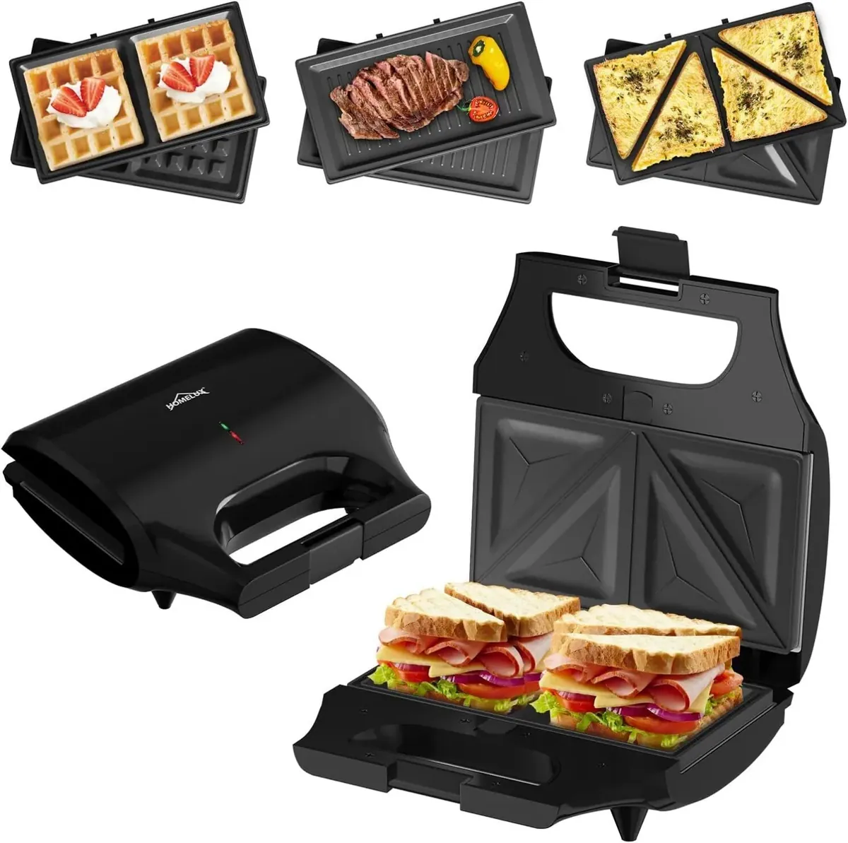 HOMELUX 3-in-1 Sandwichtoaster & Waffeleisen