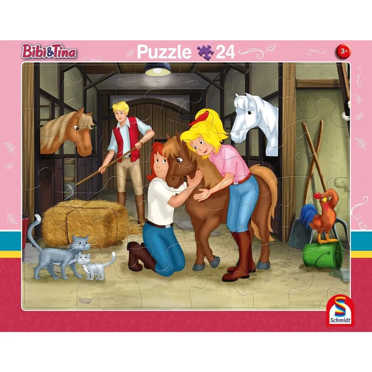 Schmidt Spiele Bibi & Tina - 2 Kinder Rahmenpuzzle, 24 Teile und 40 Teile