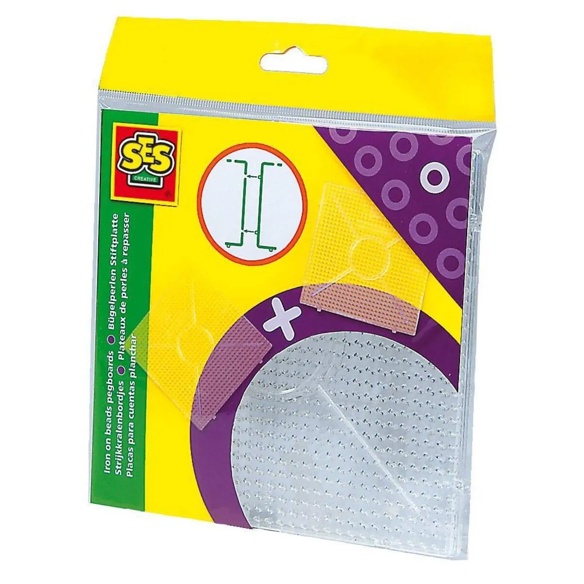 SES Bügelperlenplatten / Stiftplatten / 2er Pack / transparent