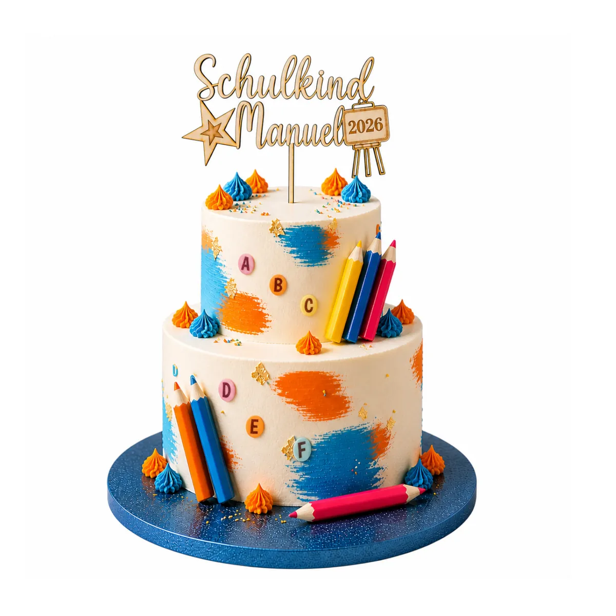 Schulkind-Torte Jungen Deko-Set (6 Teilig)