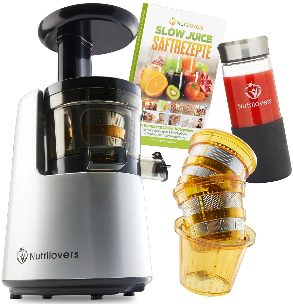 NUTRI-PRESS NO.1 (B) Slow Juicer Vertikal mit 3 Sieben | BPA-frei