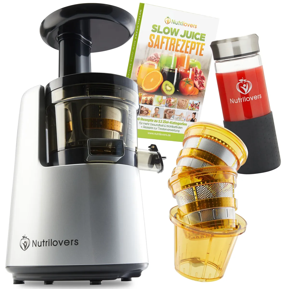 Slow Juicer NUTRI-PRESS NO.1 Premium Entsafter mit 3 Sieben