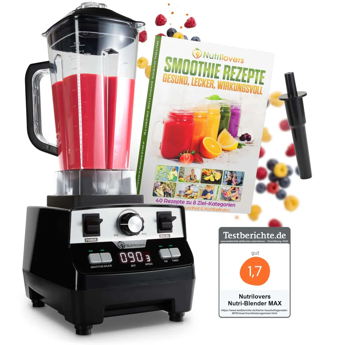 Hochleistungsmixer NUTRI-BLENDER MAX Standmixer [2000W] -100% BPA-frei