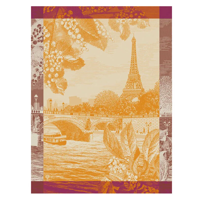 -Le Jacquard Francais- Geschirrtuch 80x60cm "Paris sur Seine" 100% Baumwolle