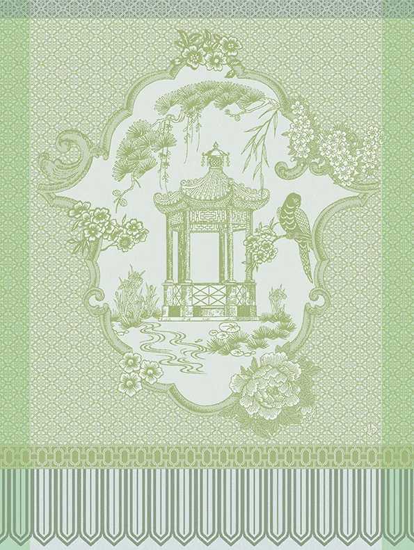 -Le Jacquard Francais- Geschirrtuch 80x60cm "Promenade Impériale" 100% Baumwolle