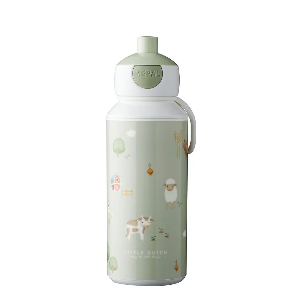 Trinkflasche Pop-up Campus 400 ml Little Dutch - Little Farm