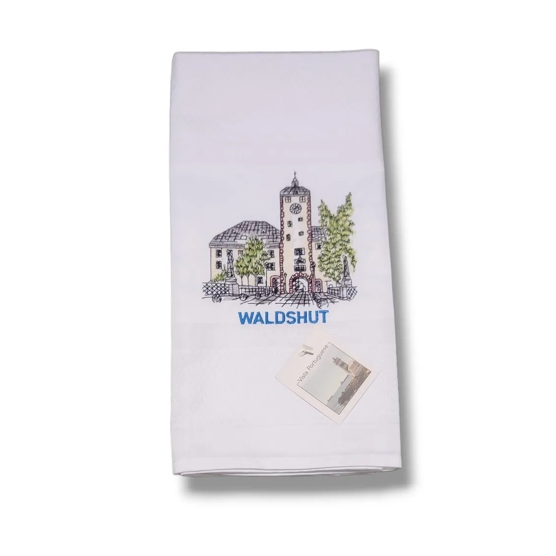 Waldshut Geschirrtuch handbestickt 50x70cm - Premium Baumwolle