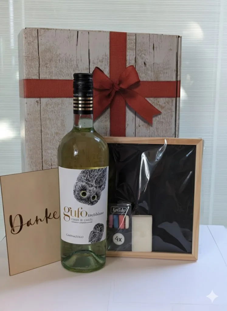 Wein-Geschenkset "Dankeschön" Lehrer, Kollegen, Freunde (4-teilig)