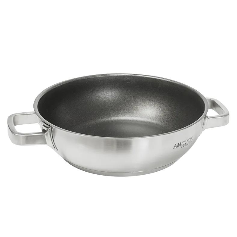Edelstahl Wok, antihaftbeschichtet Ø 28 cm
