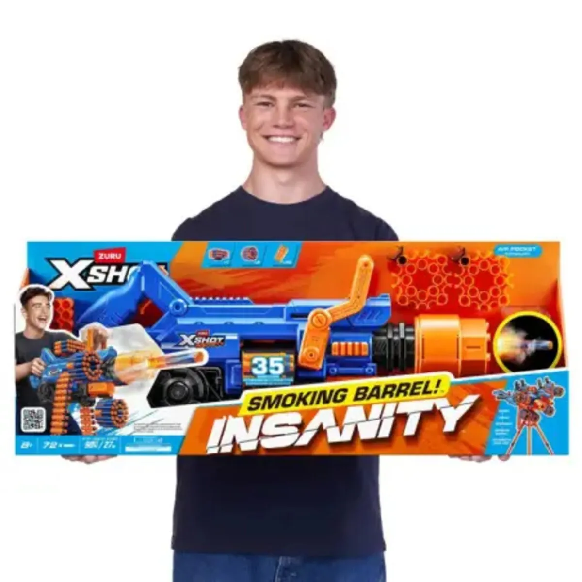Zuru X-Shot Insanity Smoking Barrel Blaster mit Rauch- & Lichteffekt