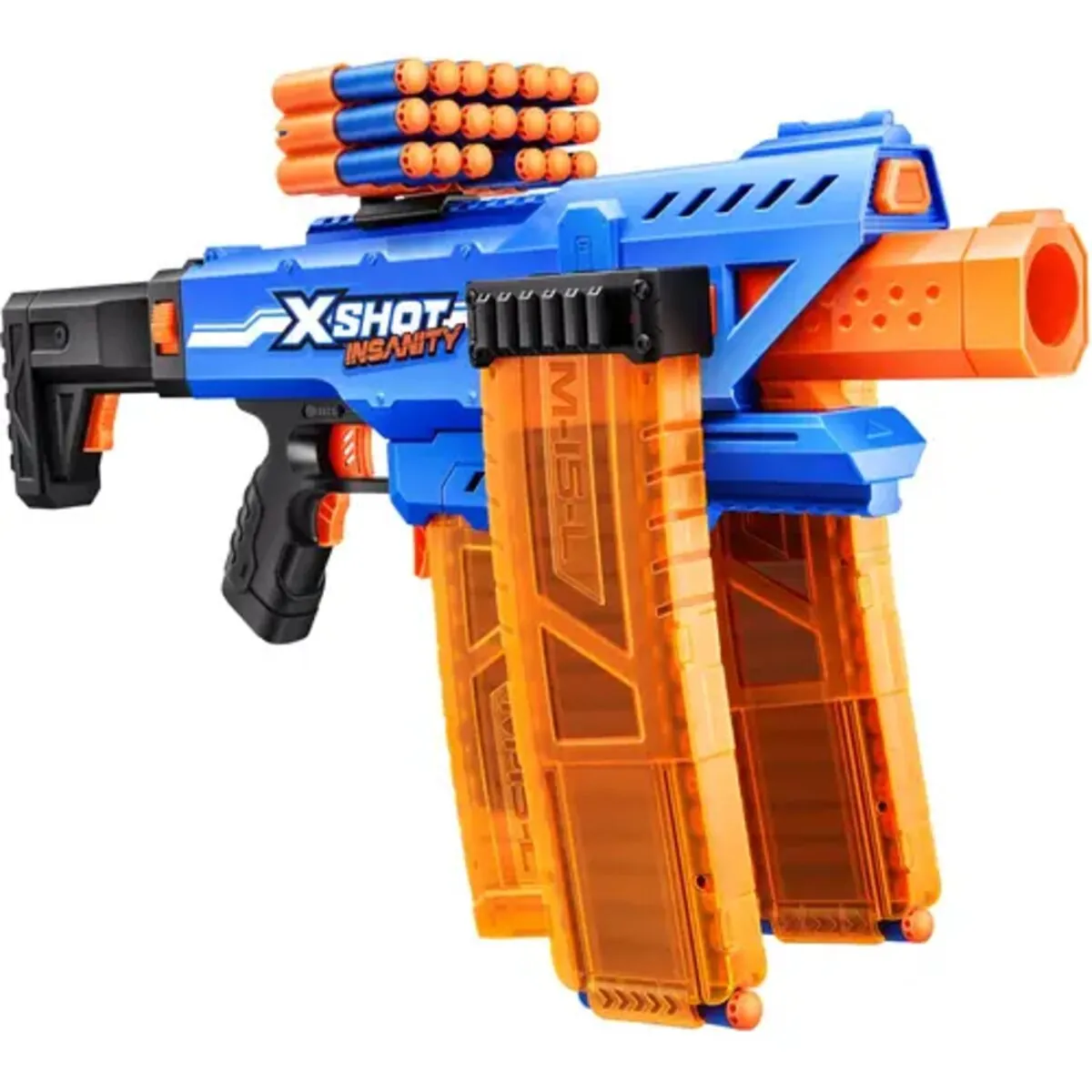 Zuru XSHOT - Insanity Motorized Clip Blaster mit Darts